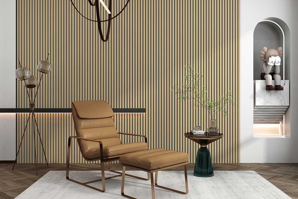 Esempio di un pannello di MDF installato in una stanza